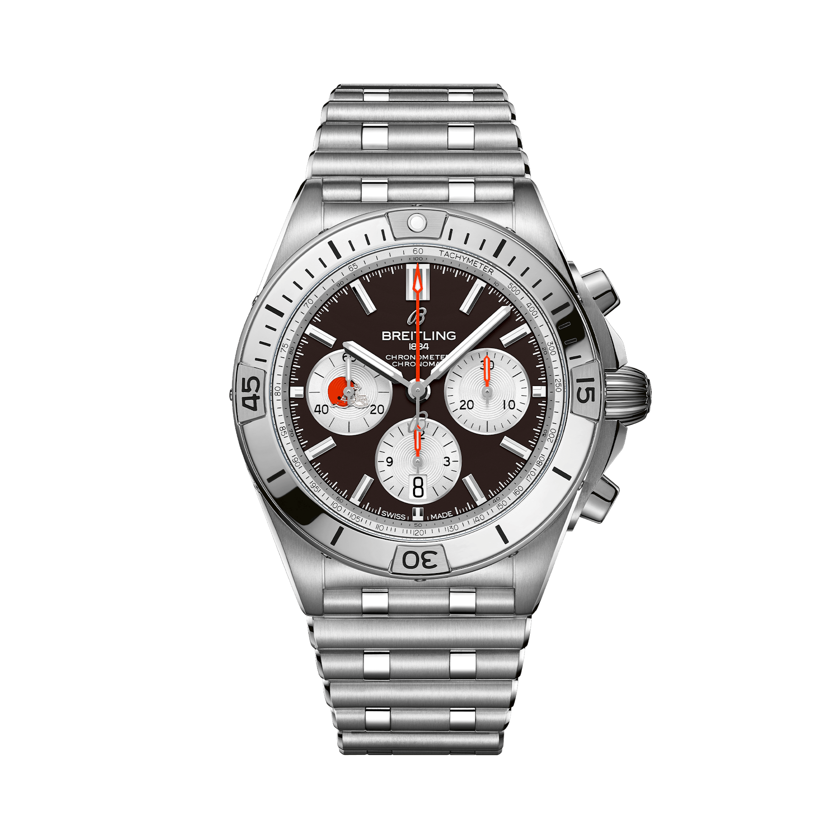 Vertical Breitling Chronomat B01 42 NFL Browns AB01342B1B6A1