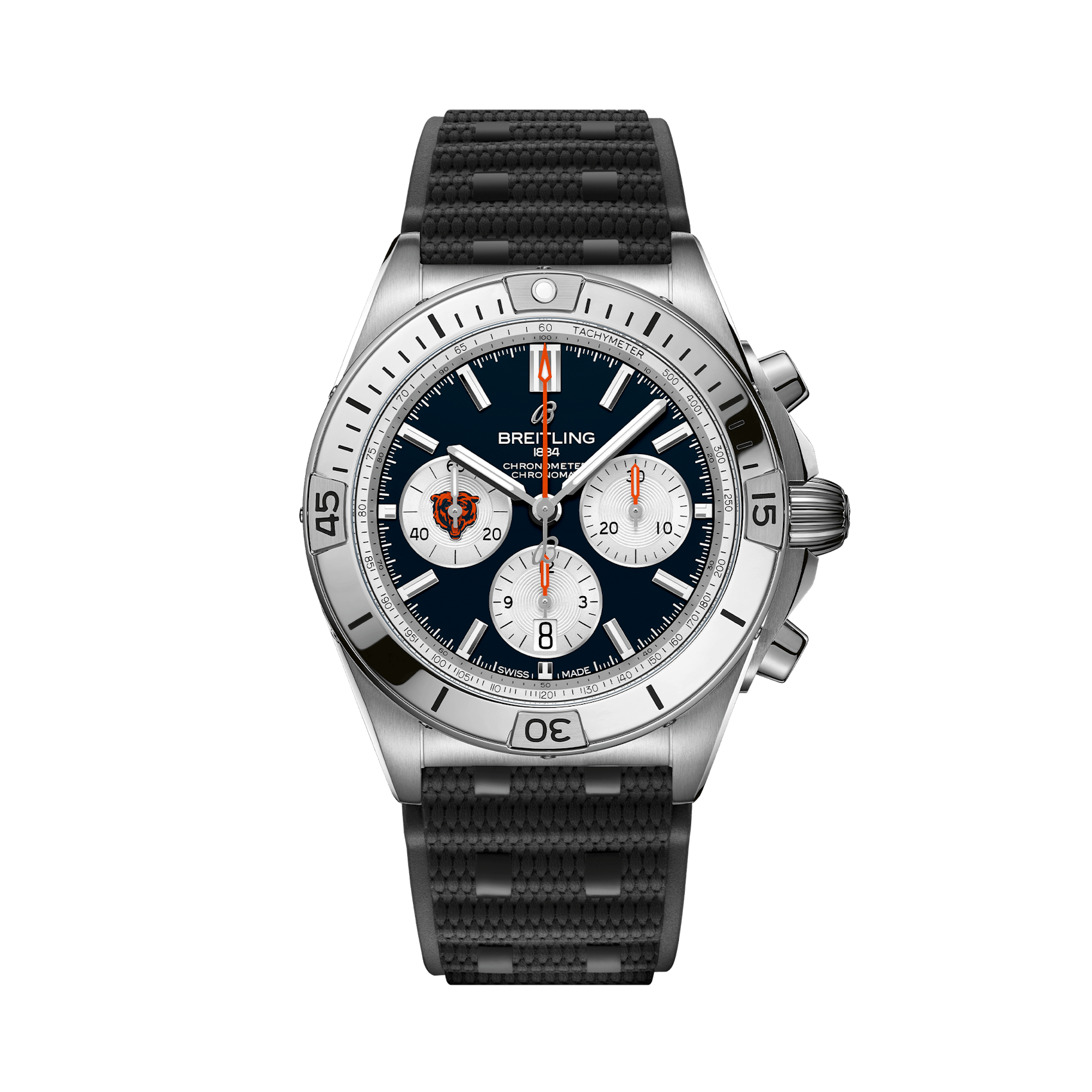 Vertical Breitling Chronomat B01 42 NFL Bears AB01342B1C5S1