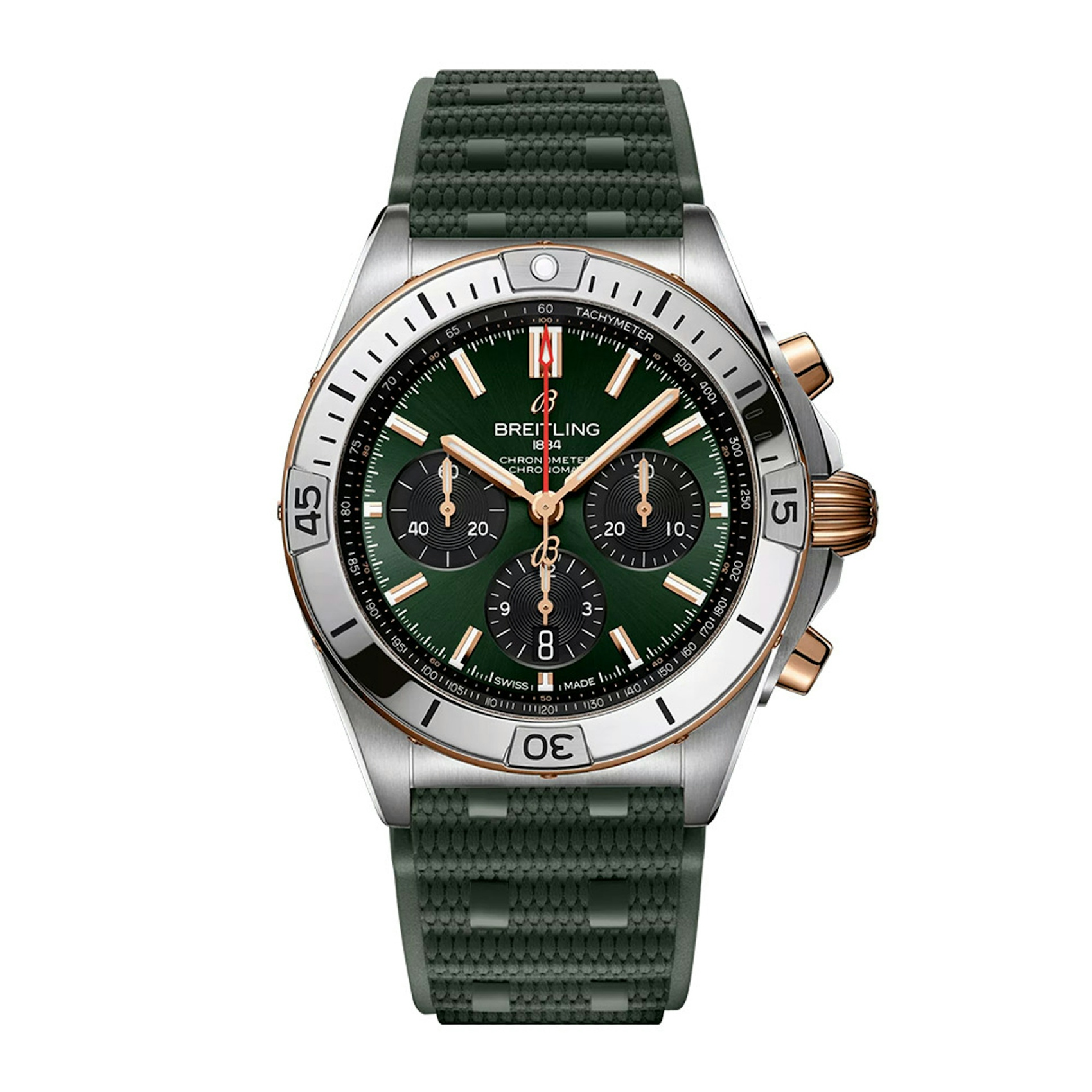 Vertical Chronomat 42 B01 Automatic Chronograph 18K Rose Gold & Steel