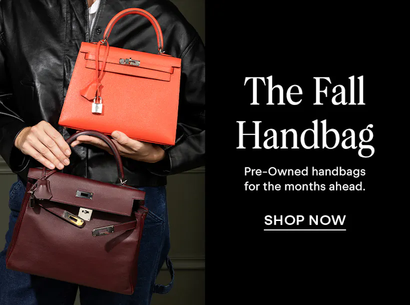 pre-owned Hermes Kelly handbags in orange and burgundy for fall