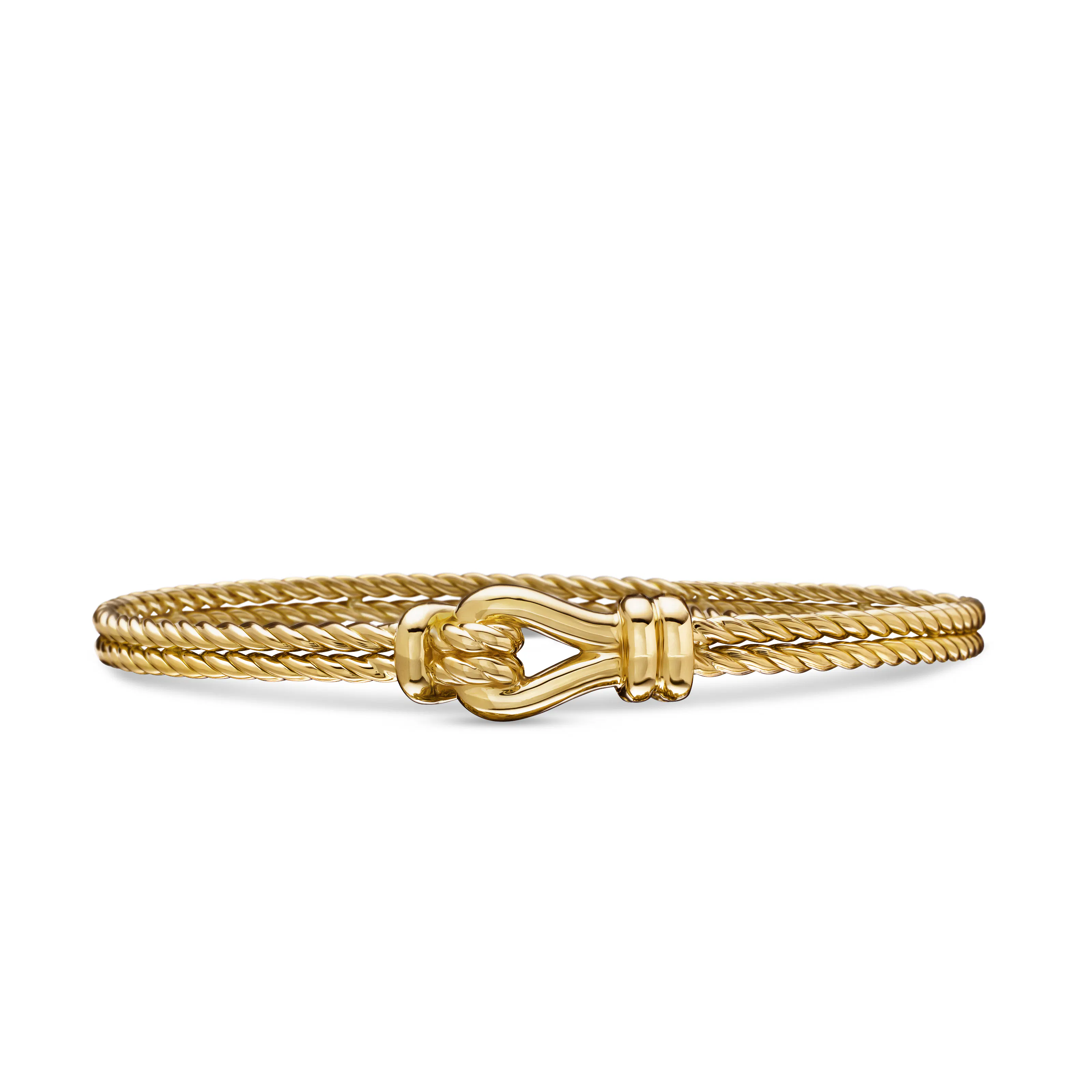 Vertical Thoroughbred Loop Bracelet in 18K Yellow Gold, 4.5mm