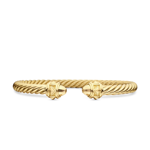 Vertical Renaissance Cablespira Bracelet in 18K Yellow Gold, 5mm