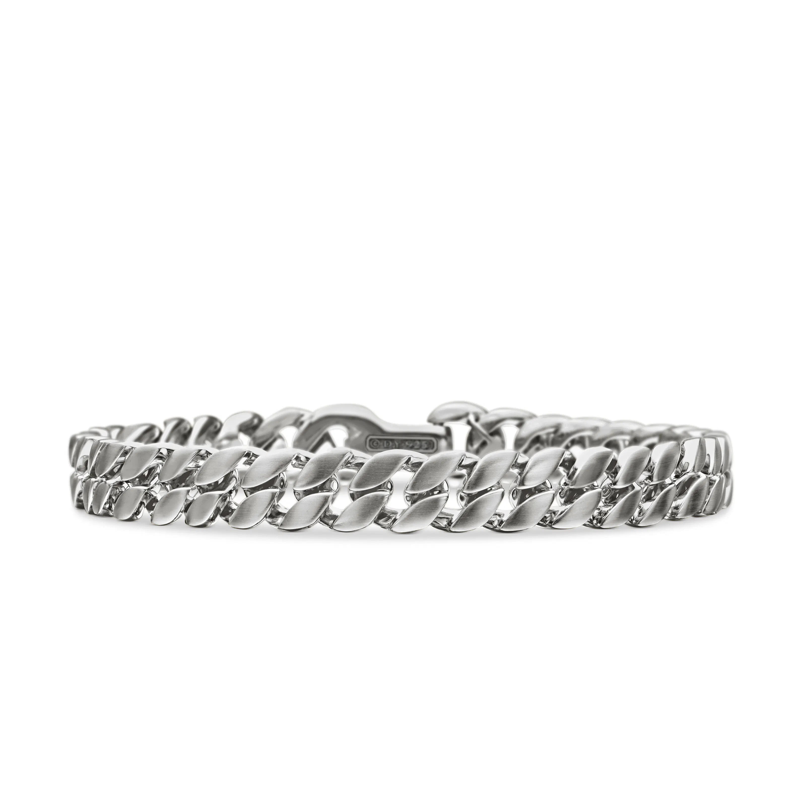 Vertical Curb Chain Bracelet in Sterling Silver, 8mm