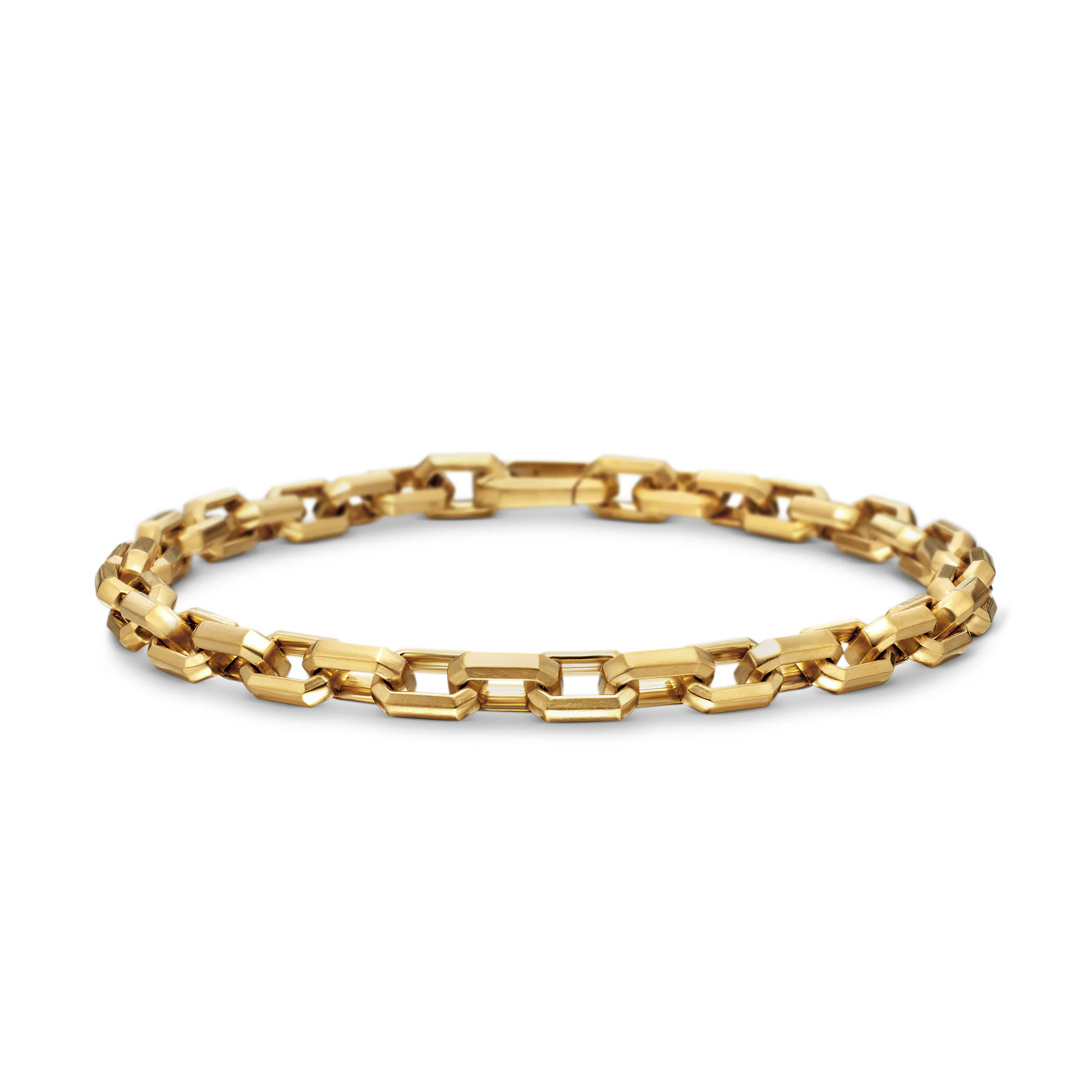 Vertical Streamline Heirloom Chain Link Bracelet in 18K Yellow Gold, 5.5mm