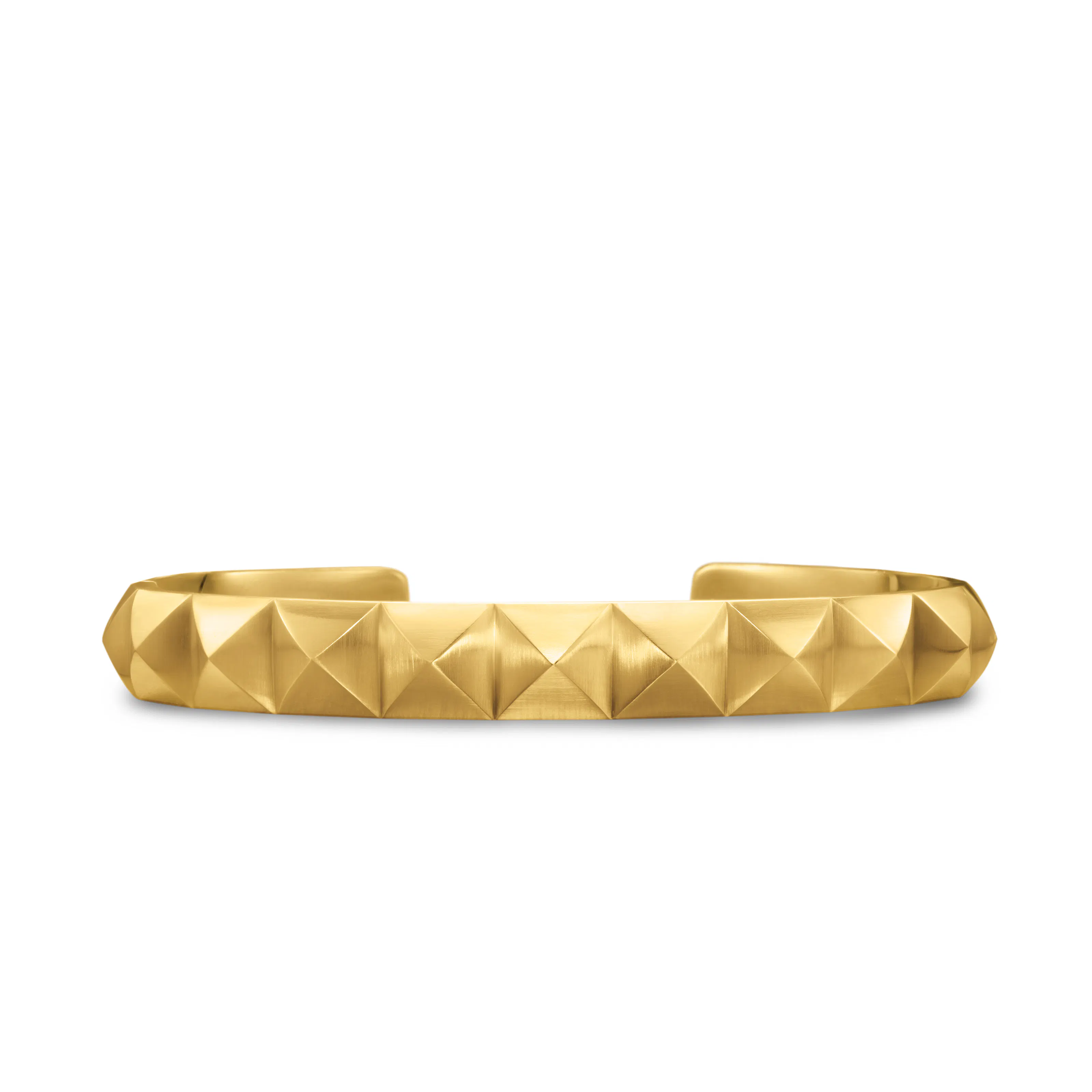 Vertical Pyramid Cuff Bracelet in 18K Yellow Gold, 9.3mn