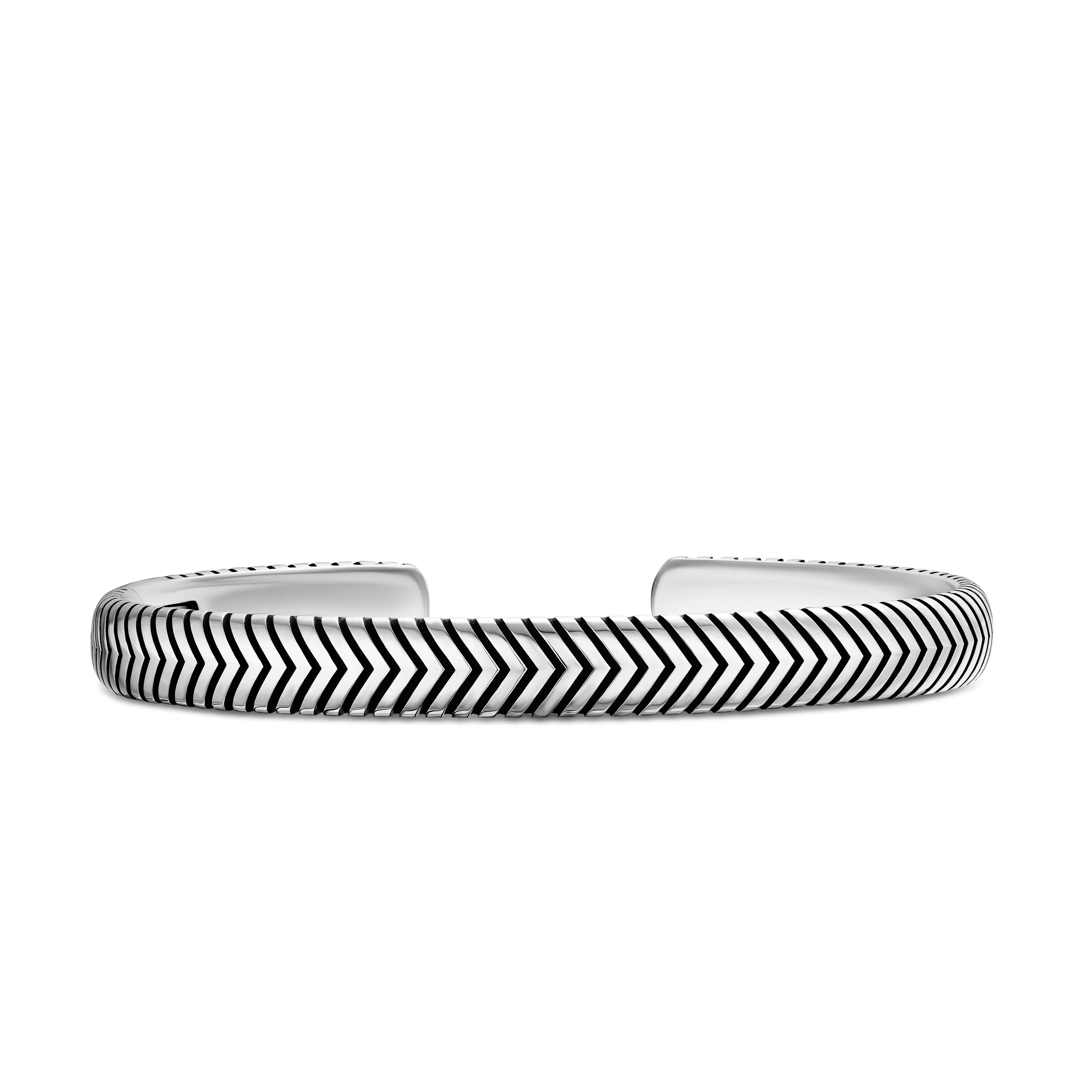 Vertical Chevron Cuff Bracelet in Sterling Silver, 8mm