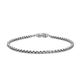 Vertical Box Chain Bracelet in Sterling Silver, 2.7mm
