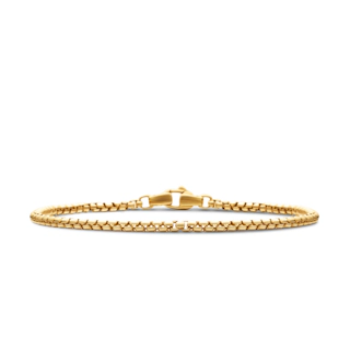 Vertical Box Chain Bracelet in 18K Yellow Gold, 2.7mm