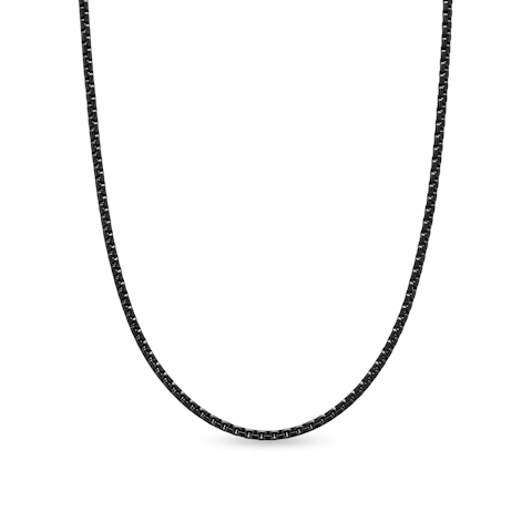 Vertical Box Chain Necklace in Stainless Steel, 2.7mm