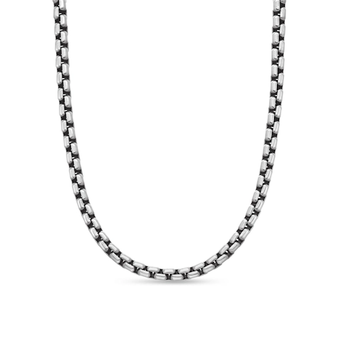 Vertical Box Chain Necklace in Sterling Silver, 4.8mm
