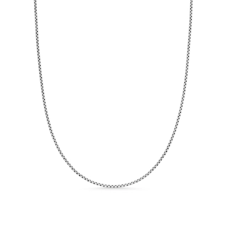 Vertical Box Chain Necklace in Sterling Silver with 14K Yellow Gold Accent, 1.7mm