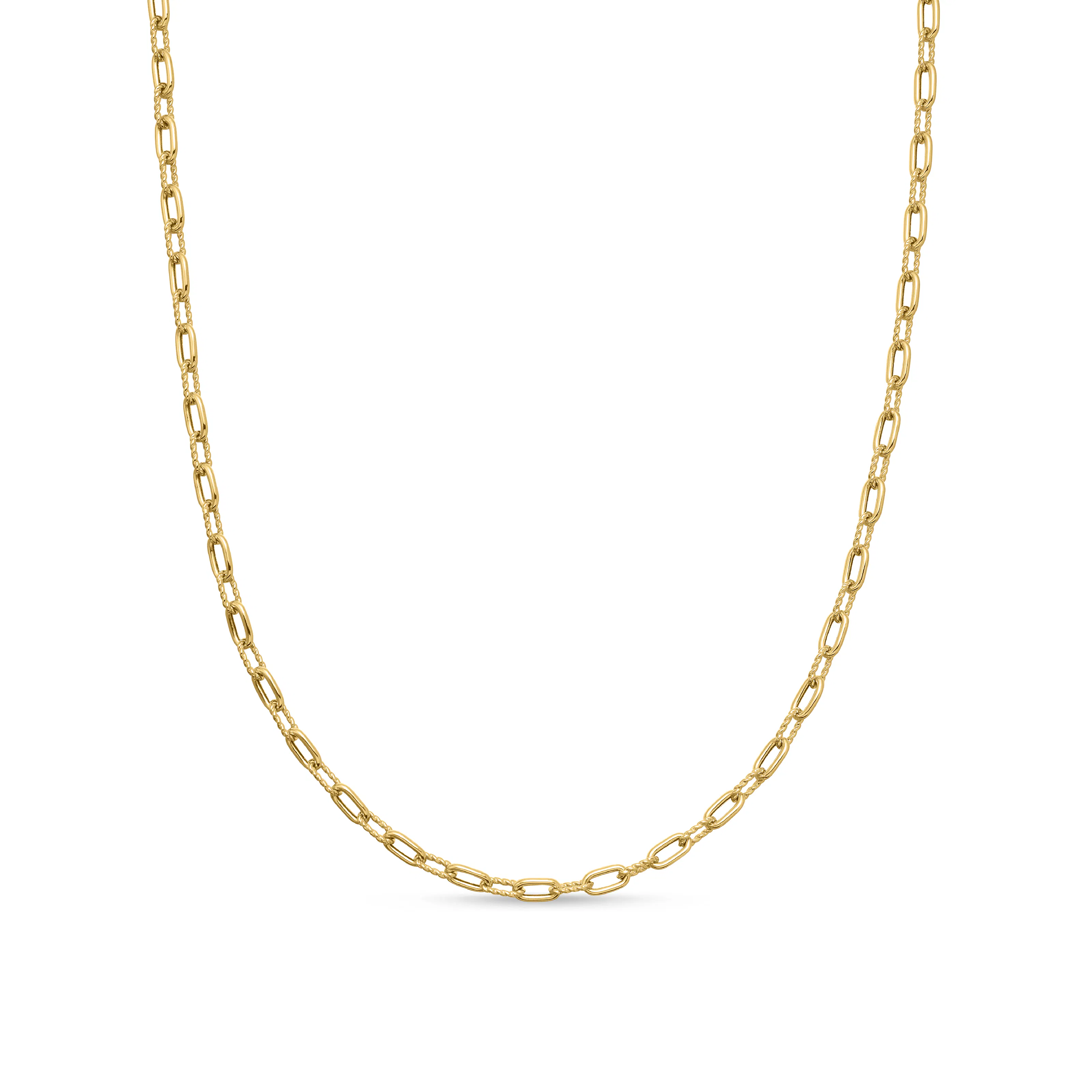 Vertical DY Madison Chain Necklace in 18K Yellow Gold, 3mm