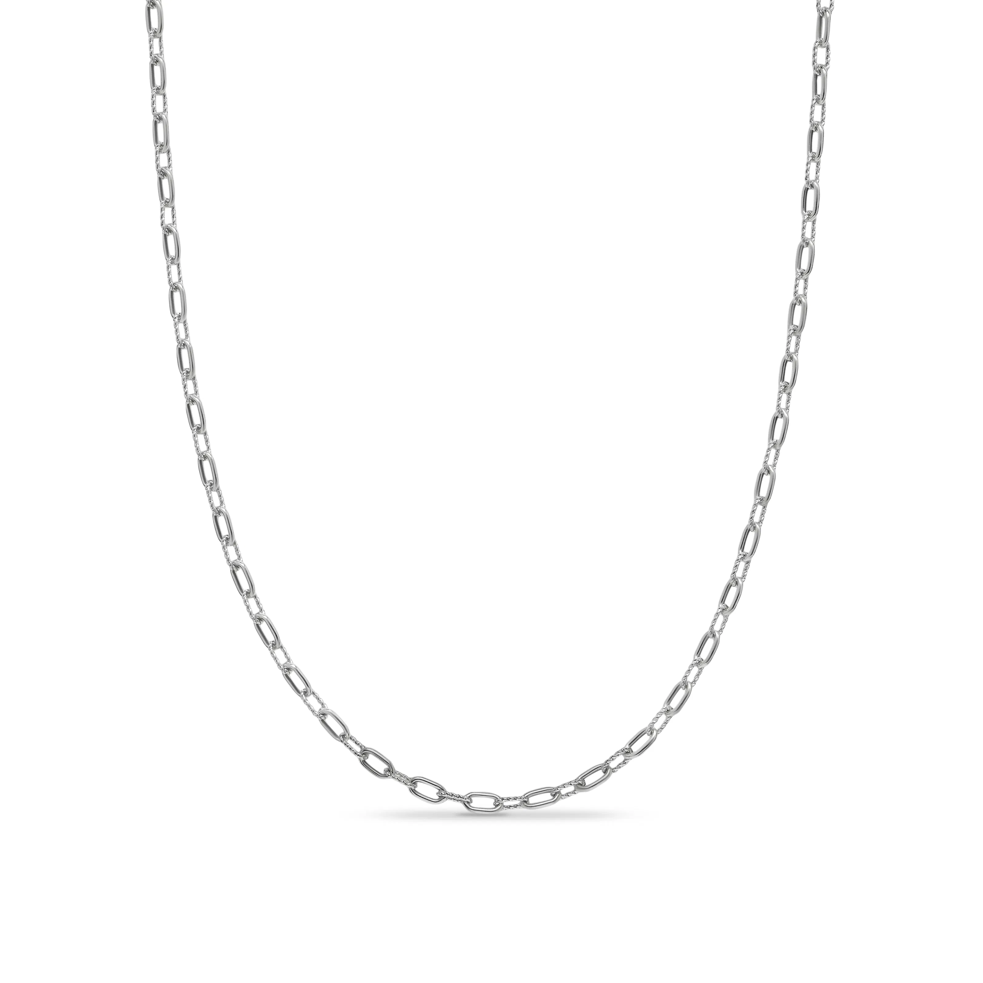 Vertical DY Madison Chain Necklace in Sterling Silver, 3mm