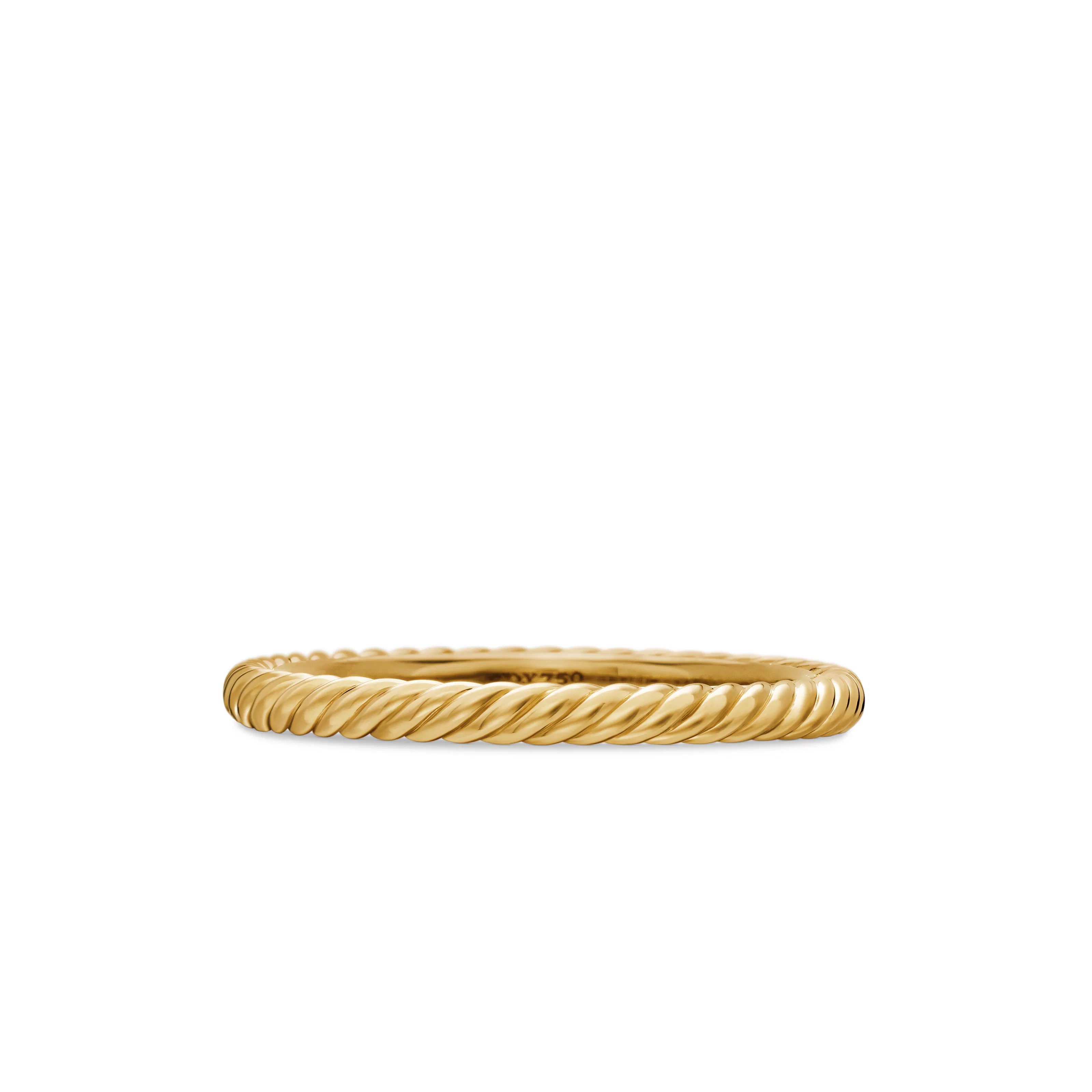 Vertical Cable Collectibles Stack Ring in 18K Yellow Gold, 2mm