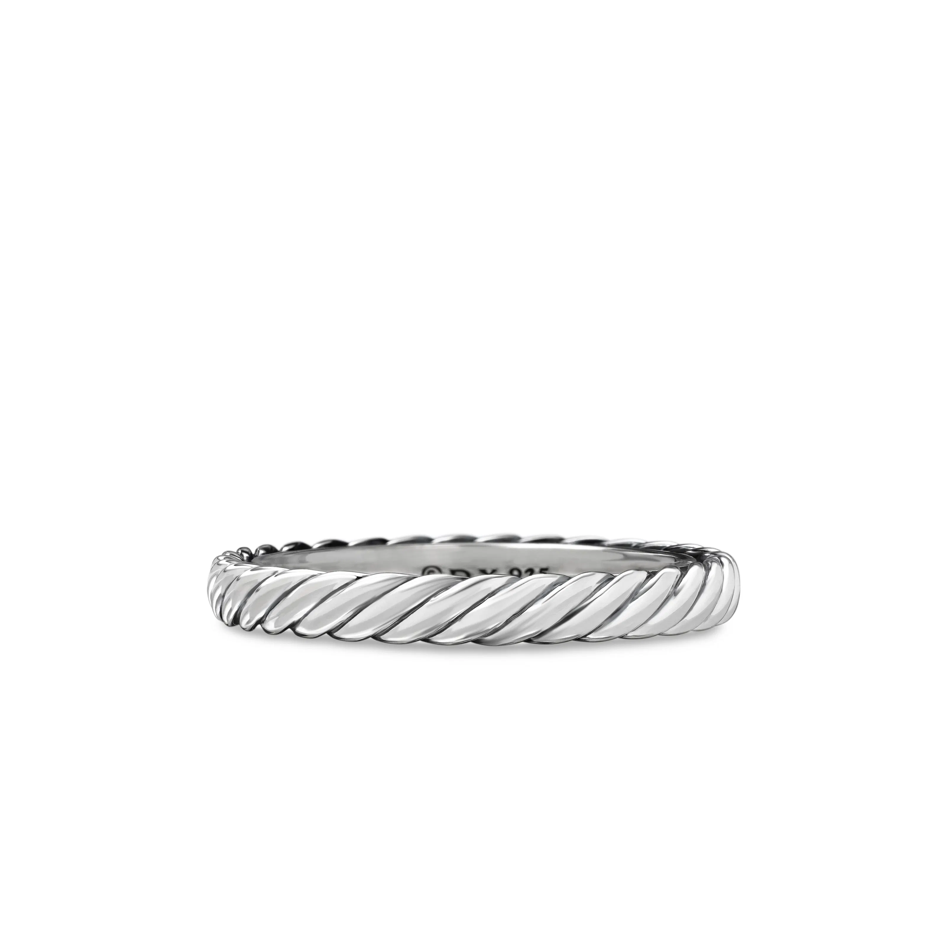 Vertical Cable Collectibles Stack Ring in Sterling Silver, 3mm