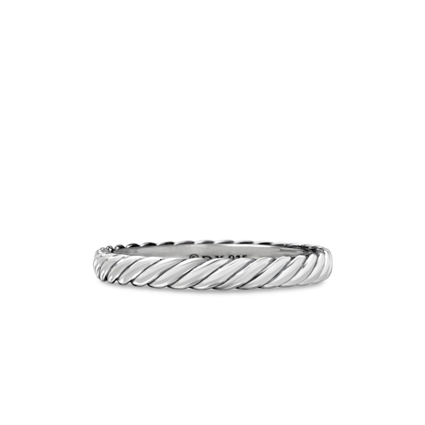 Vertical Cable Collectibles Stack Ring in Sterling Silver, 3mm
