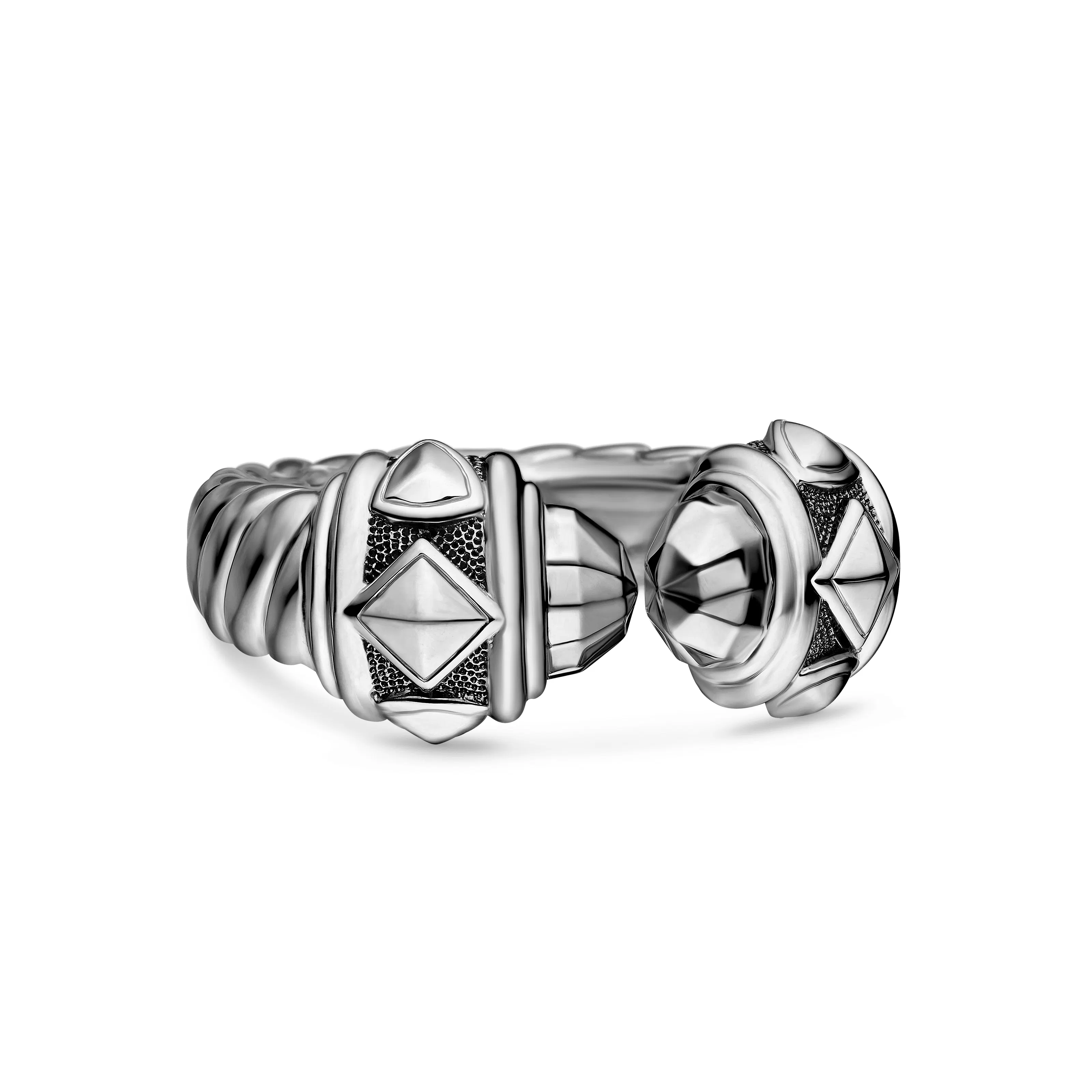 Vertical Renaissance Ring in Sterling Silver, 6.5mm