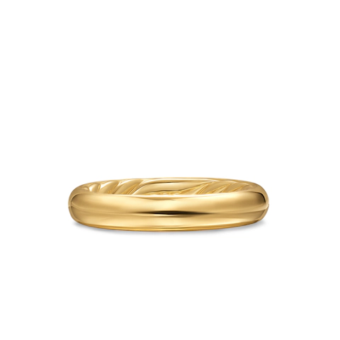 Vertical DY Mercer Band Ring in 18K Yellow Gold, 3.7mm