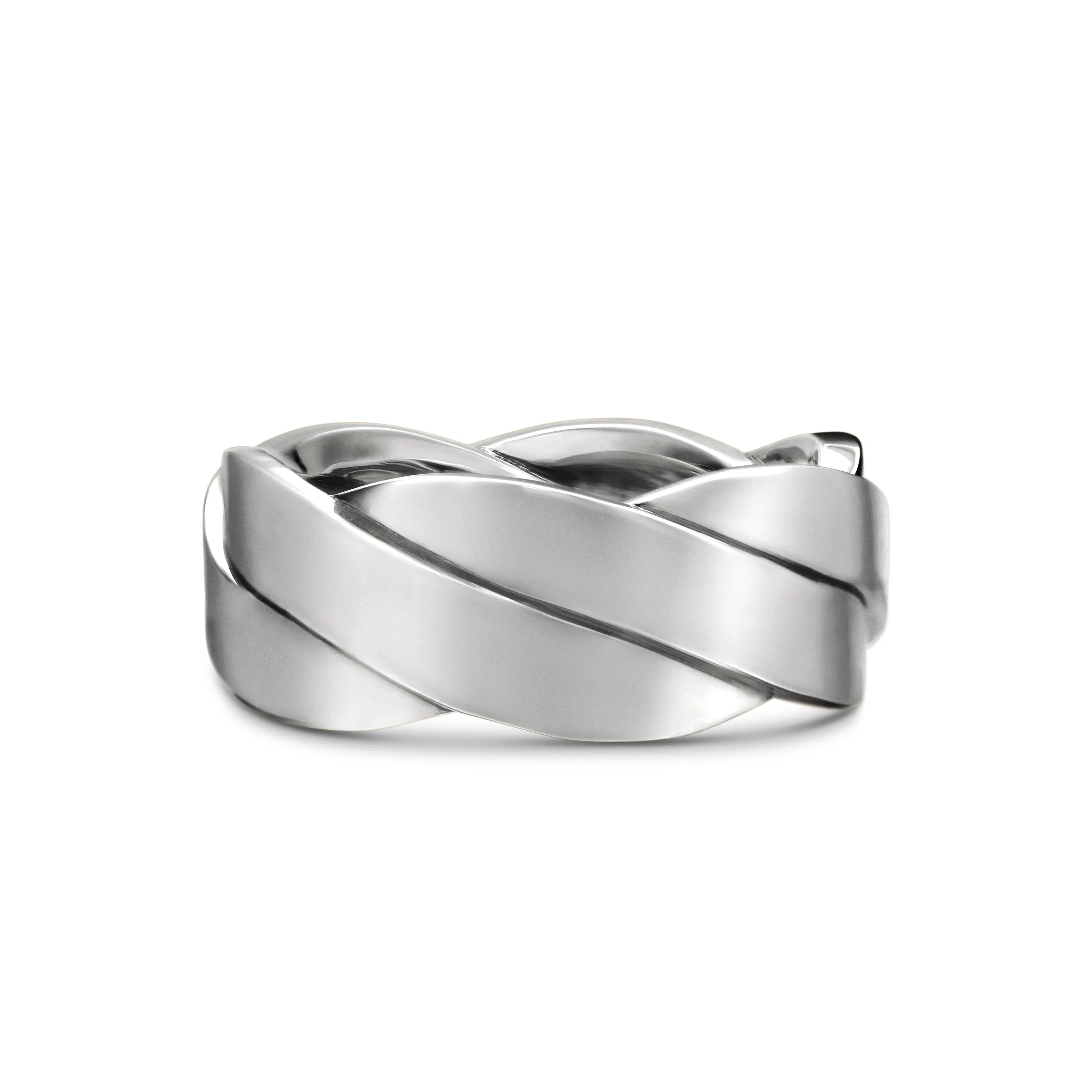 Vertical DY Helios Band Ring in Sterling Silver, 9mm