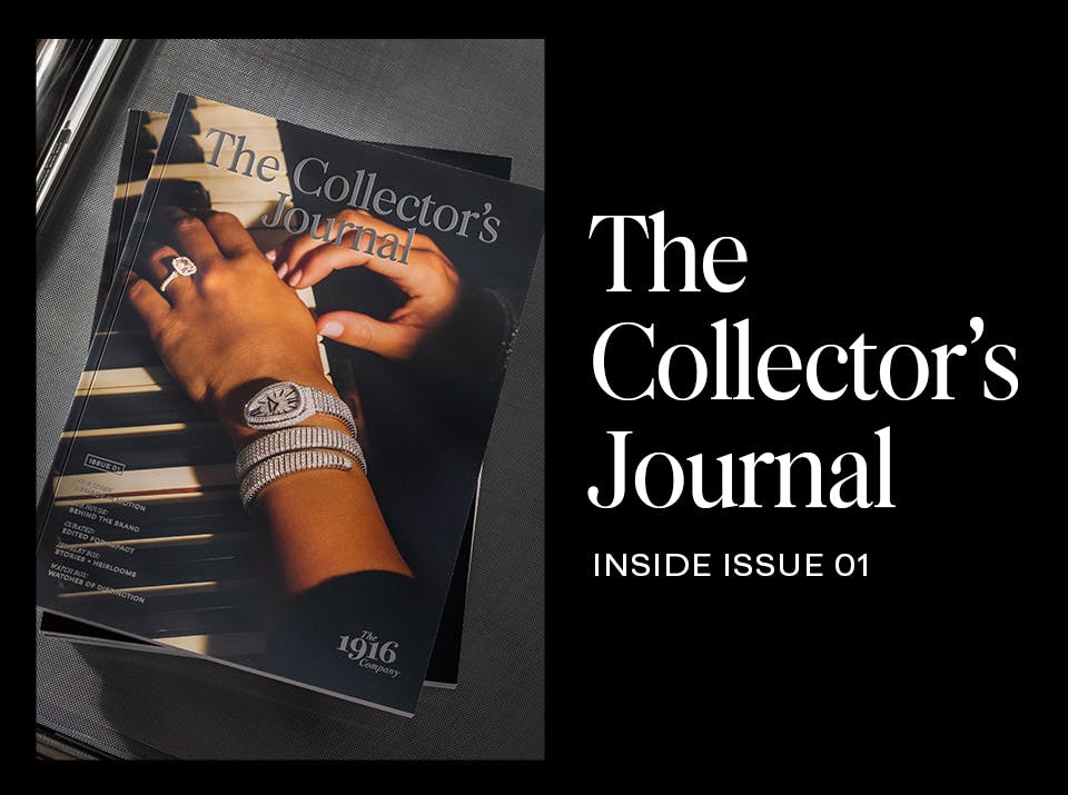 The Collector’s Journal magazine cover featuring a person wearing a diamond bracelet and watch