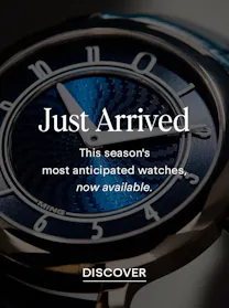 Close-up of MING watch with blue guilloché dial — new arrival luxury watches at The 1916 Company